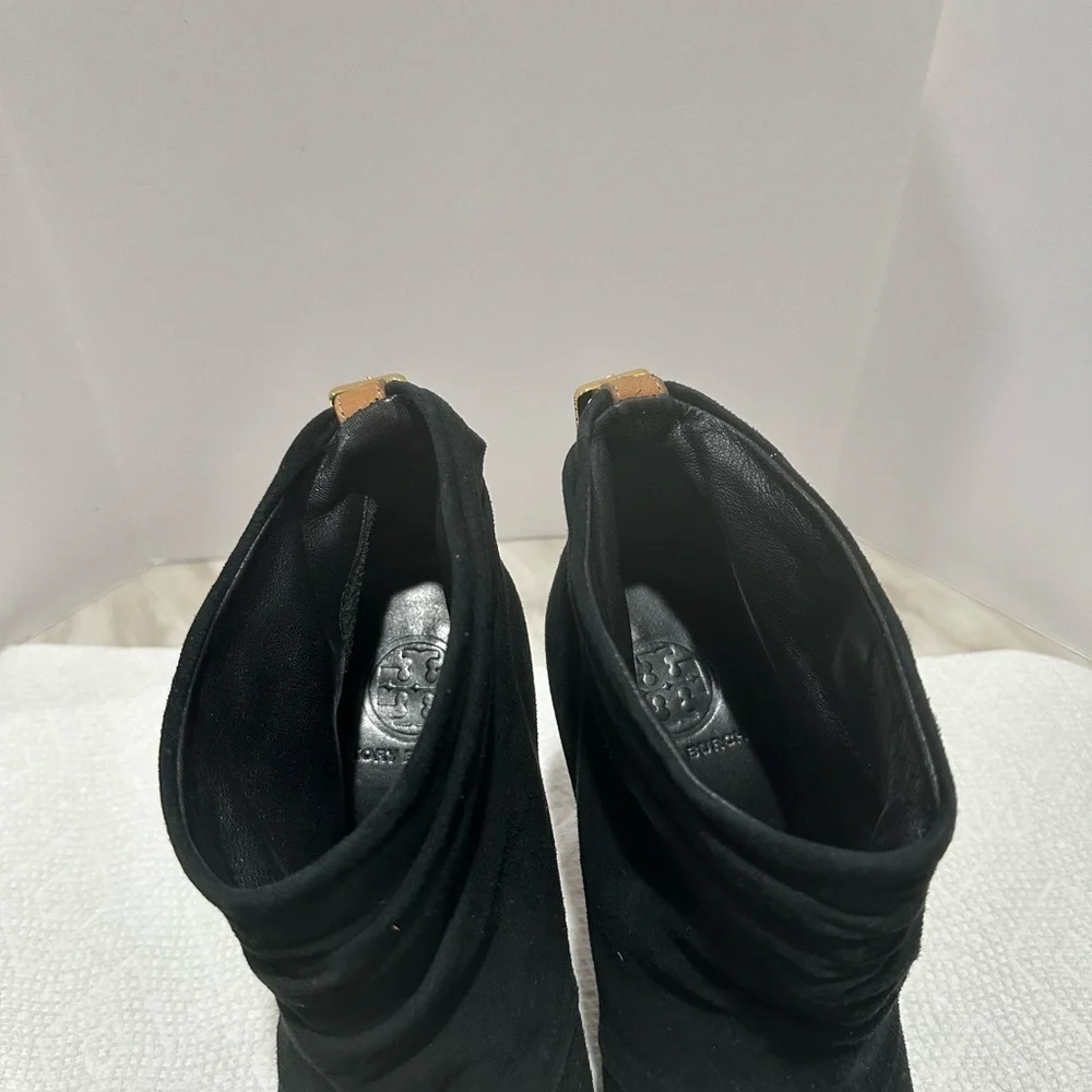 Tory Burch black suede booties size 7.5